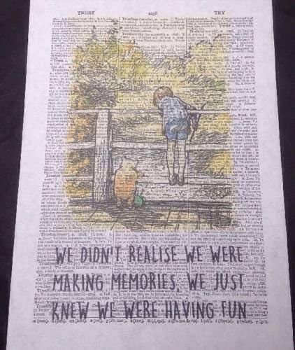Winnie The Pooh Dictionary Wall Art Print | Quirky Pooh Art