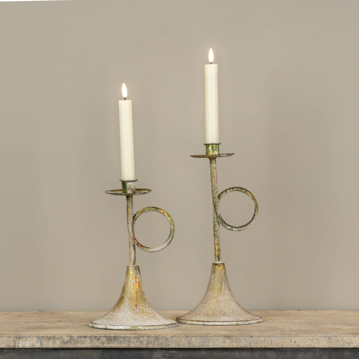 12.25" Trumpet Candle Holder