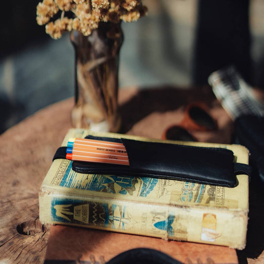 Leather Book Cover Pouch