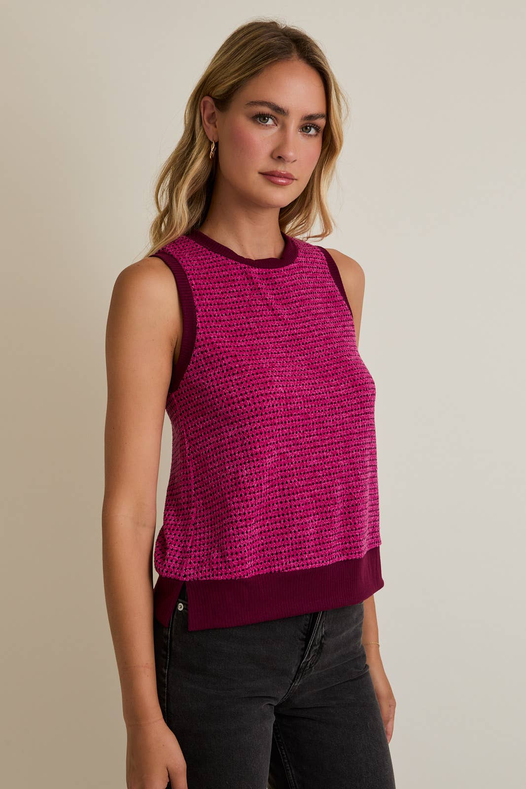 Magenta Sweater Vest