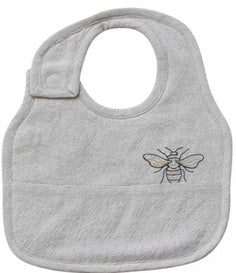Embroidered Cotton & Linen Bib