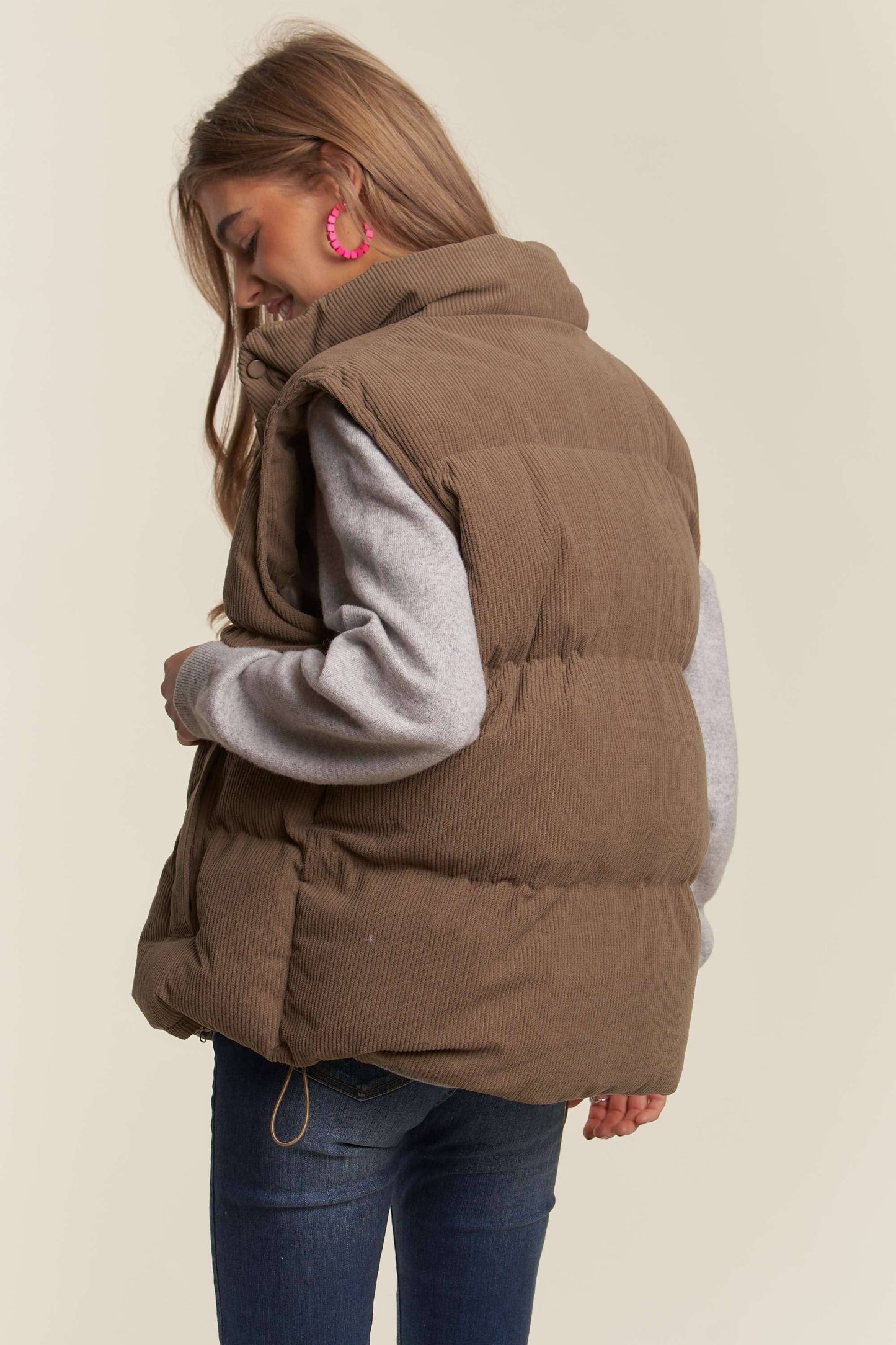 Corduroy Puff Vest