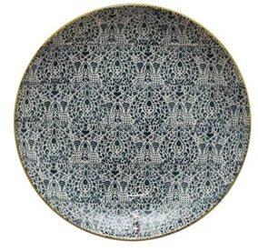 Hand-Stamped Stoneware Plate