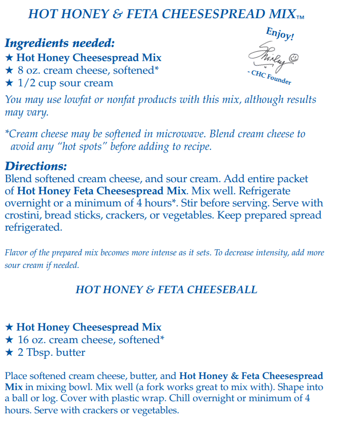 Hot Honey & Feta Cheese Spread Mix