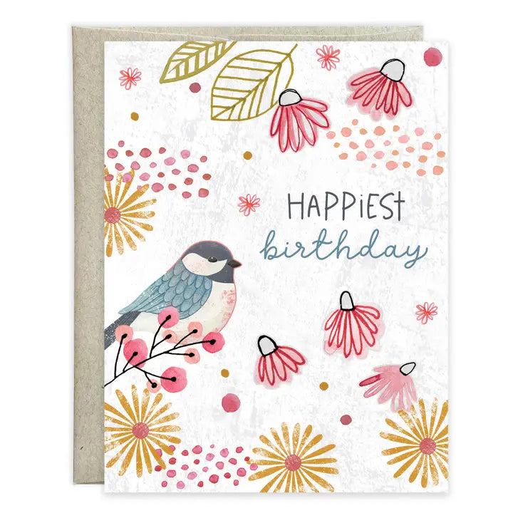 Birthday Card | Chickadee Flowers