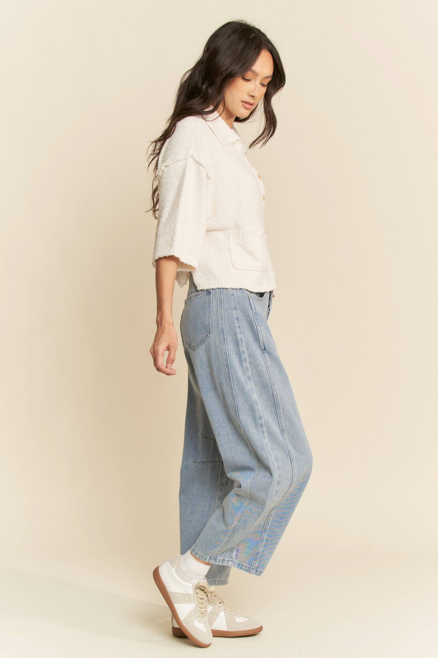 Front Pocket 3/4 Sleeve