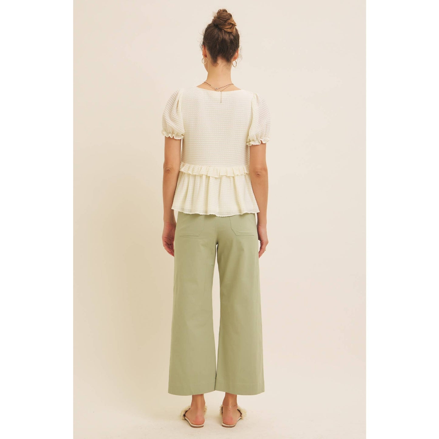Ruffled Peplum Blouse