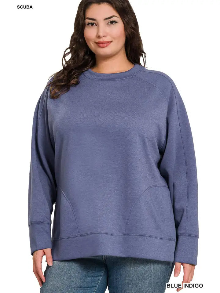 PLUS EXCLUSIVE Scuba Neck Pullover