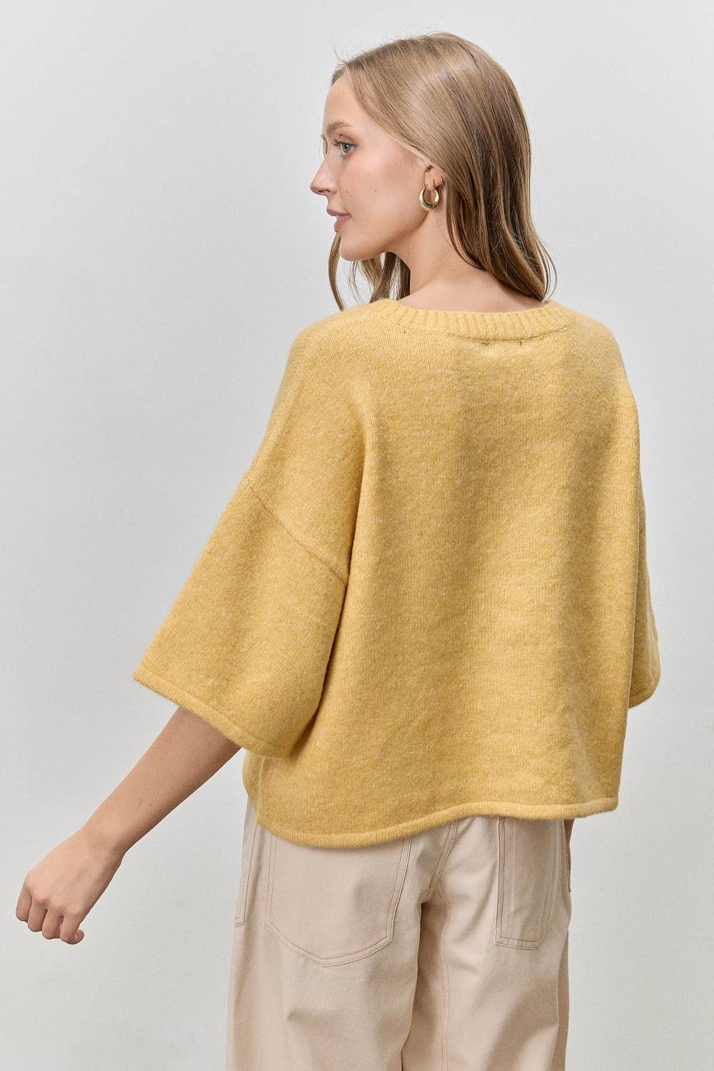 Short Sleeve Knit Cardigan