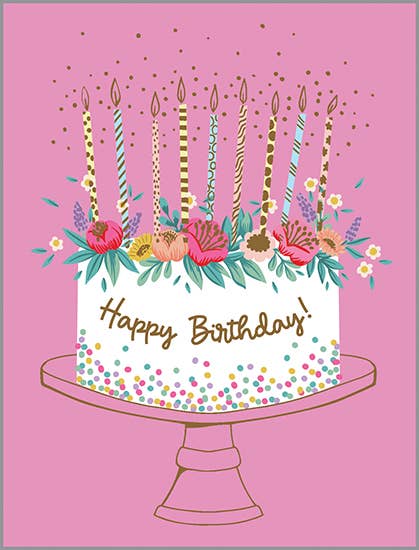 Birthday Card | Flower Birthday Cake