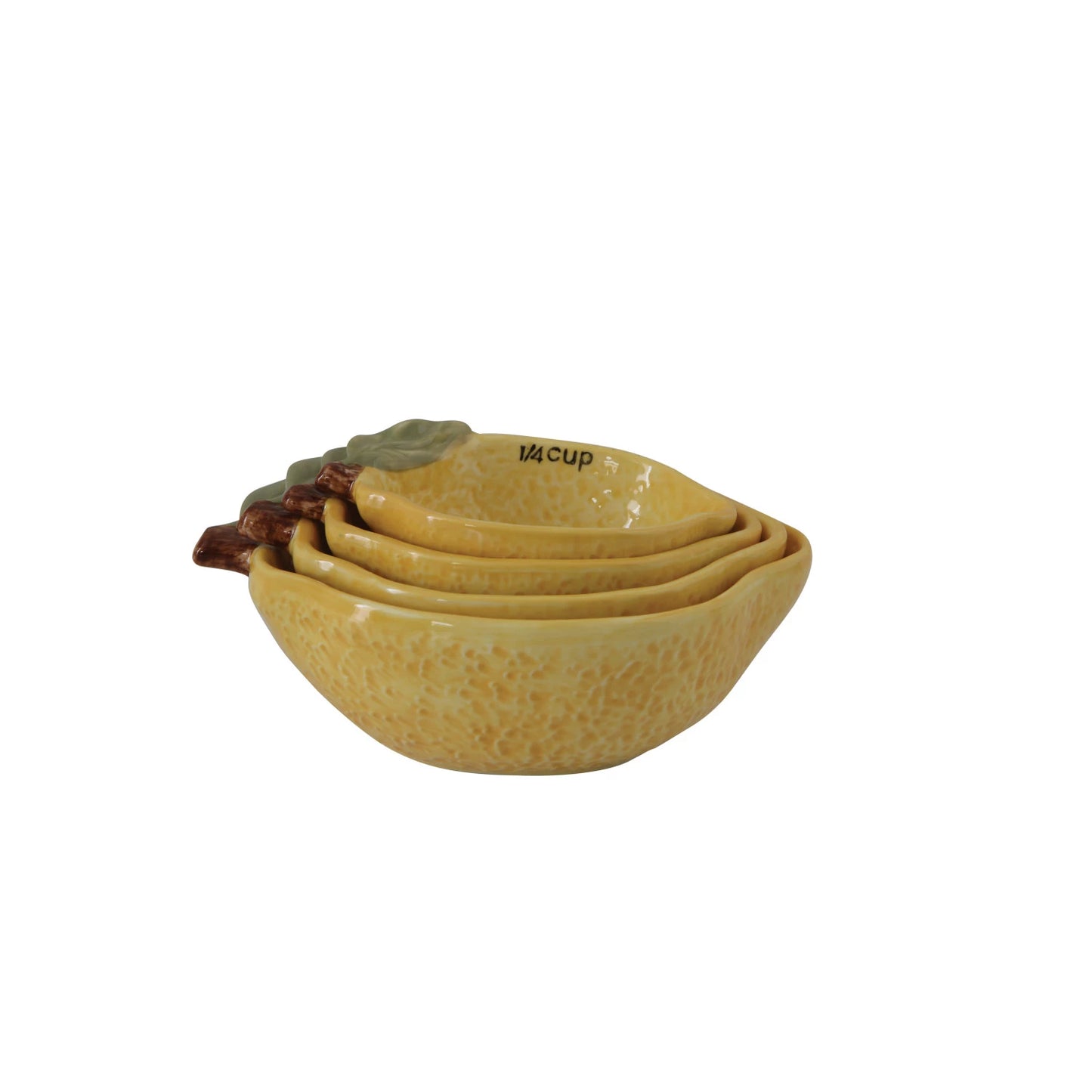 Stoneware Lemon Measuring Cups