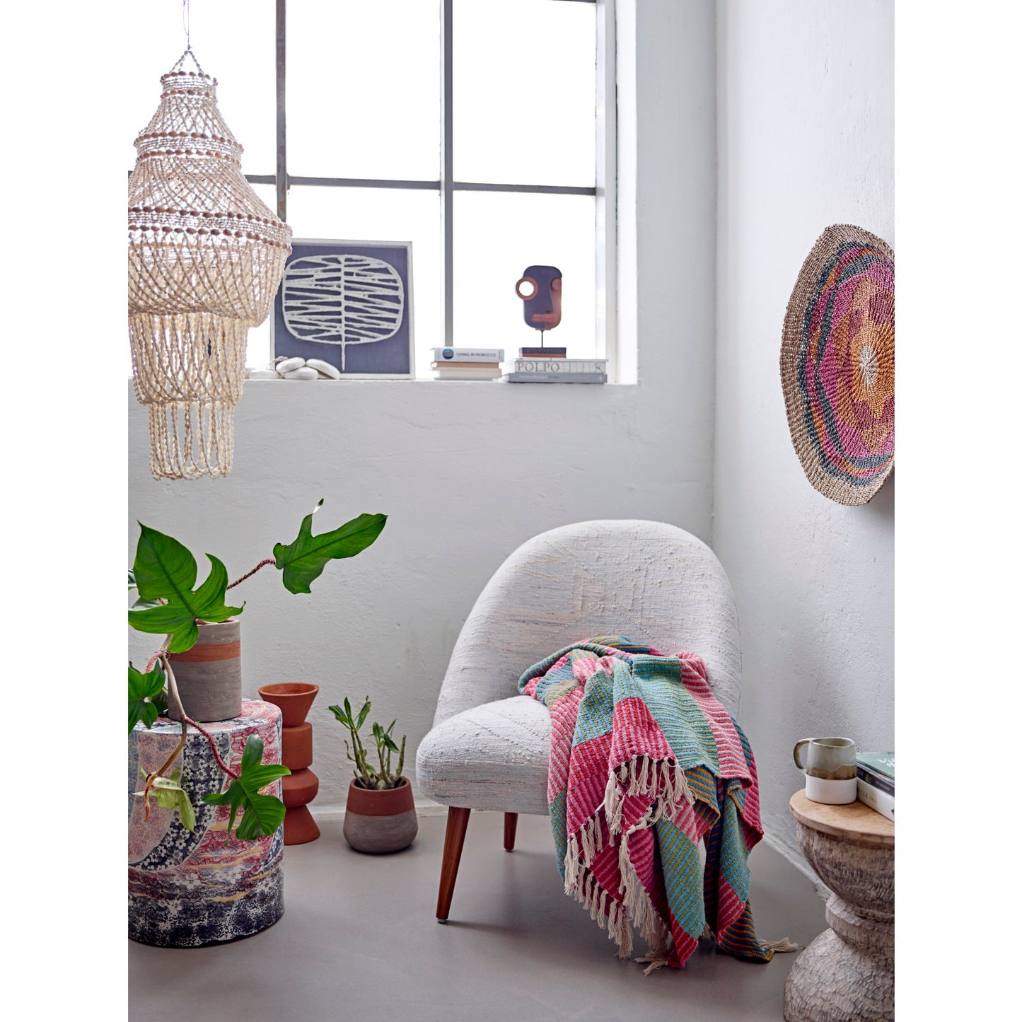 Striped Throw with Tassels