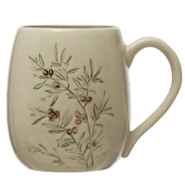 Debossed Stoneware Mug