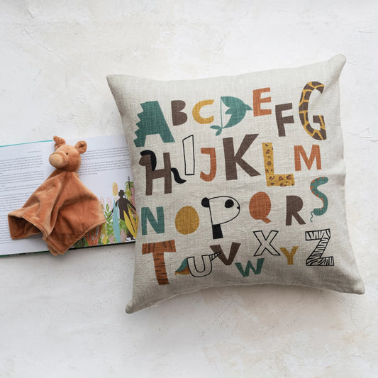 Abstract Alphabet Pillow