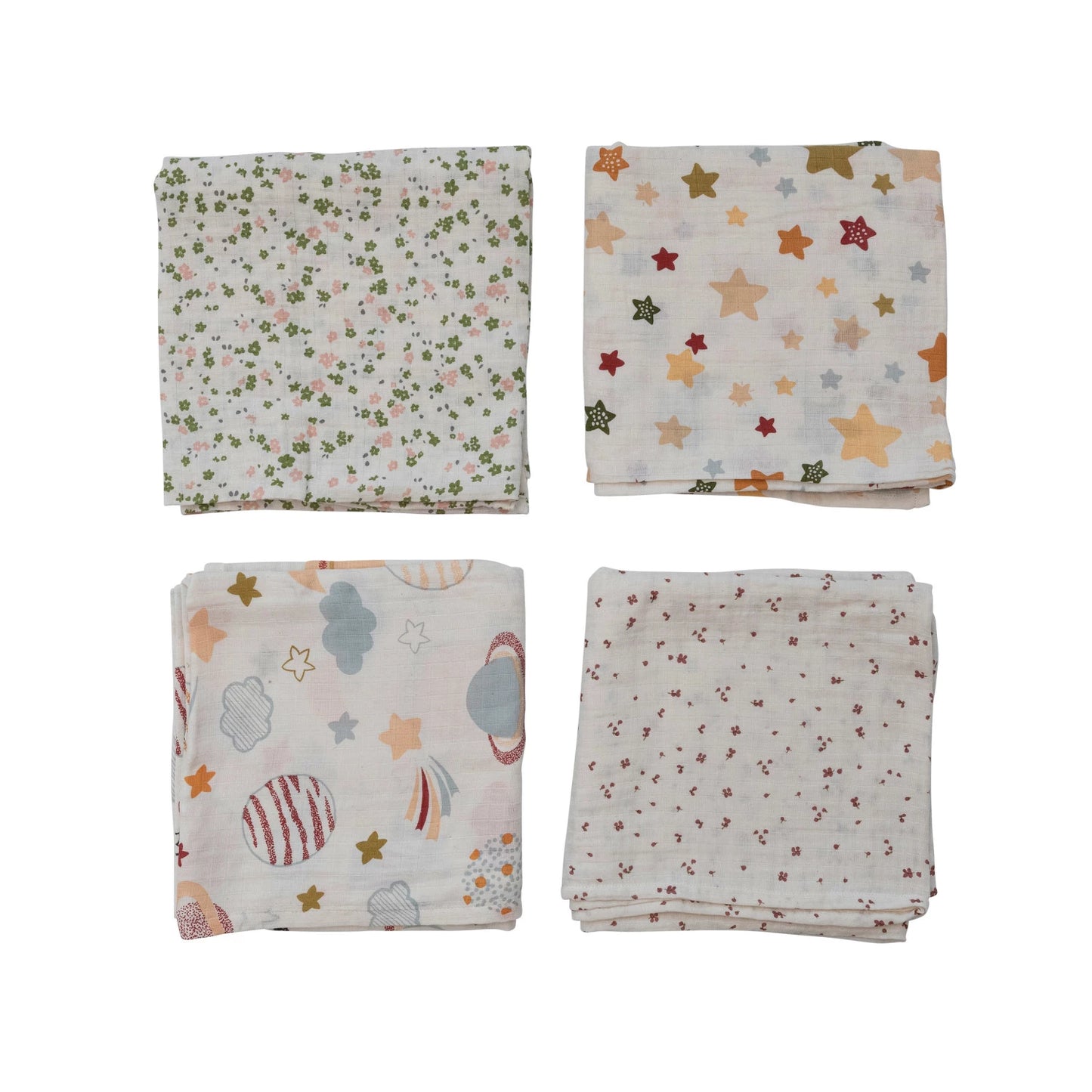 Cotton Muslin Double Cloth Swaddle & Drawstring Bag