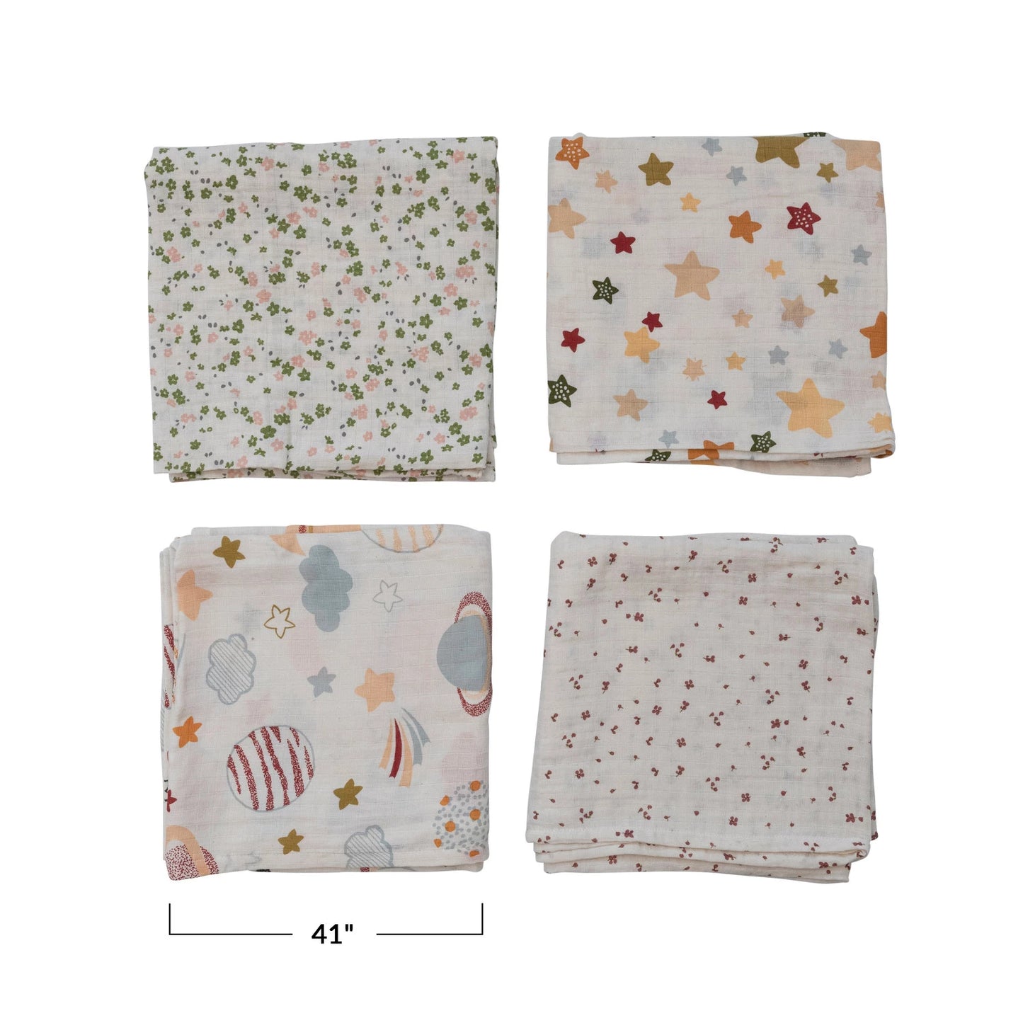 Cotton Muslin Double Cloth Swaddle & Drawstring Bag