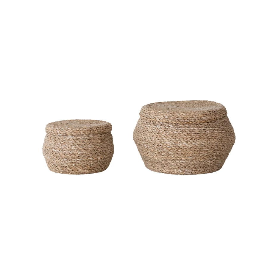 Seagrass Baskets with Lids