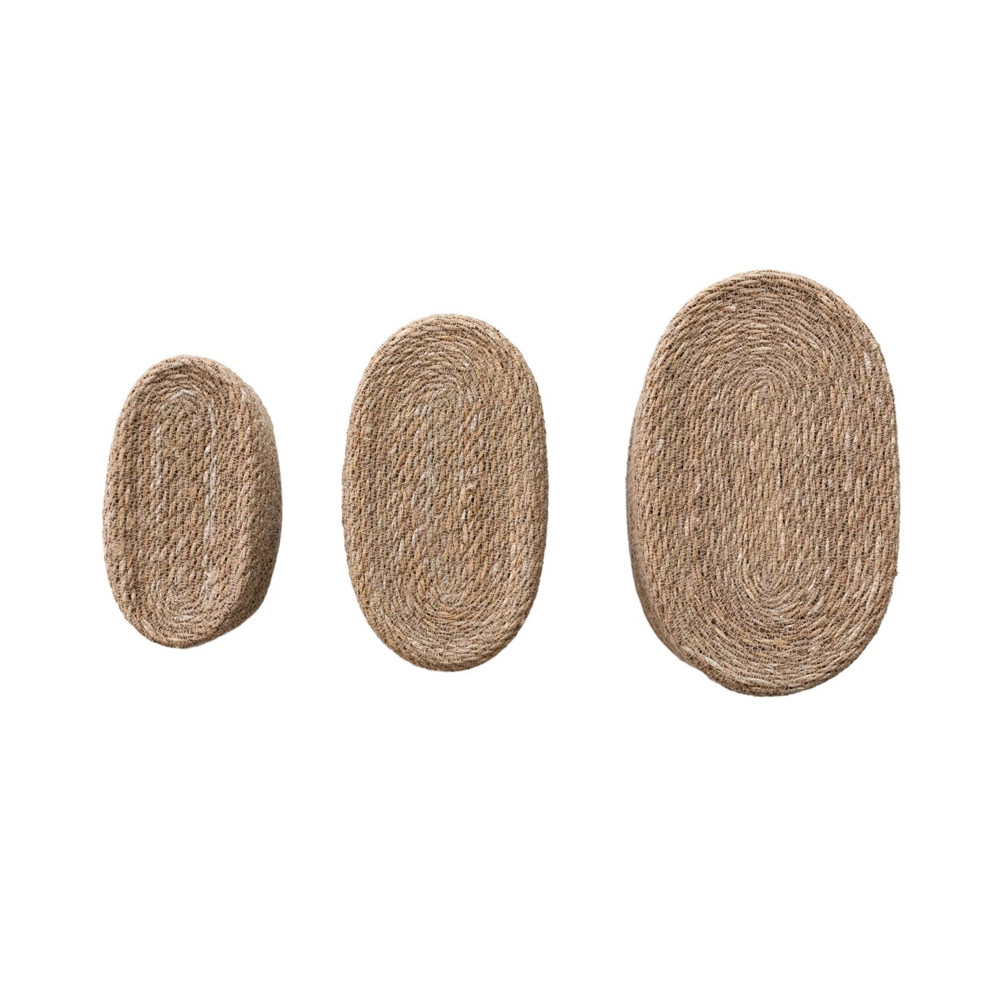 Oval Hand-Woven Seagrass Baskets