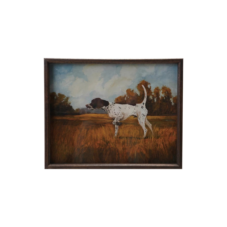 Framed Pointer Dog Wall Art