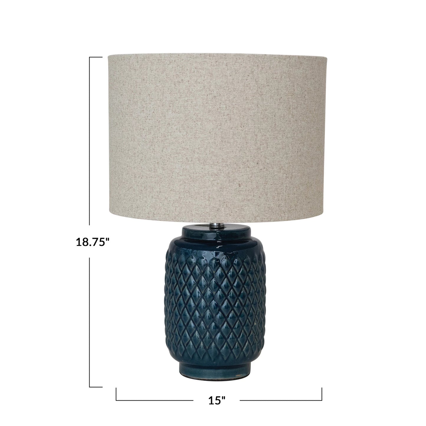 Embossed Ceramic Table Lamp