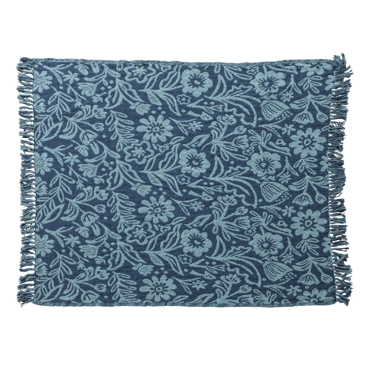 Woven Recycled Cotton Blend Jacquard Throw