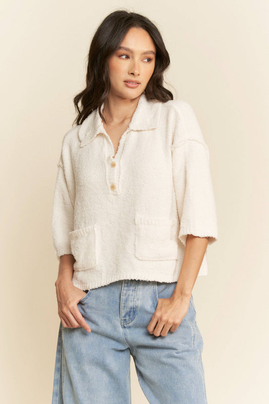 Front Pocket 3/4 Sleeve