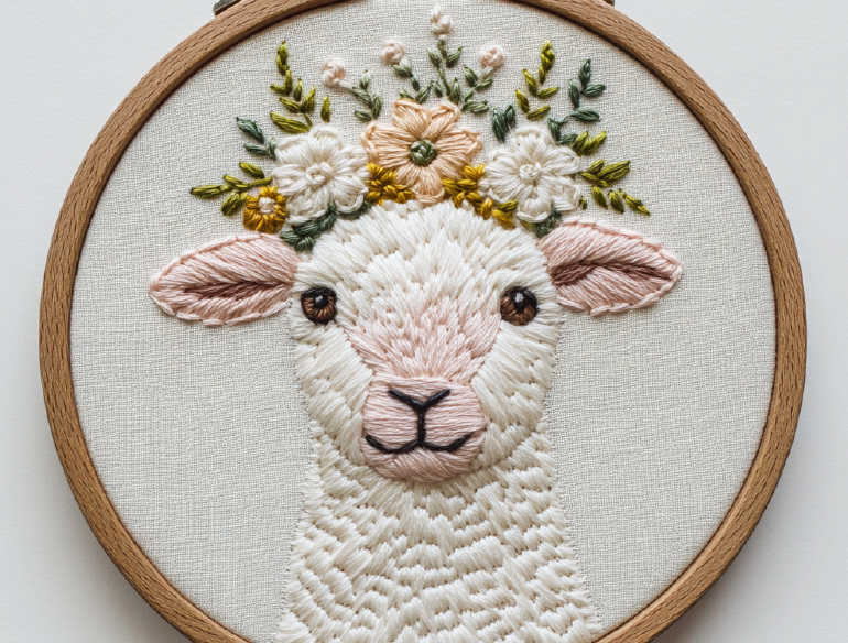 Embroidery Kit | Lamb