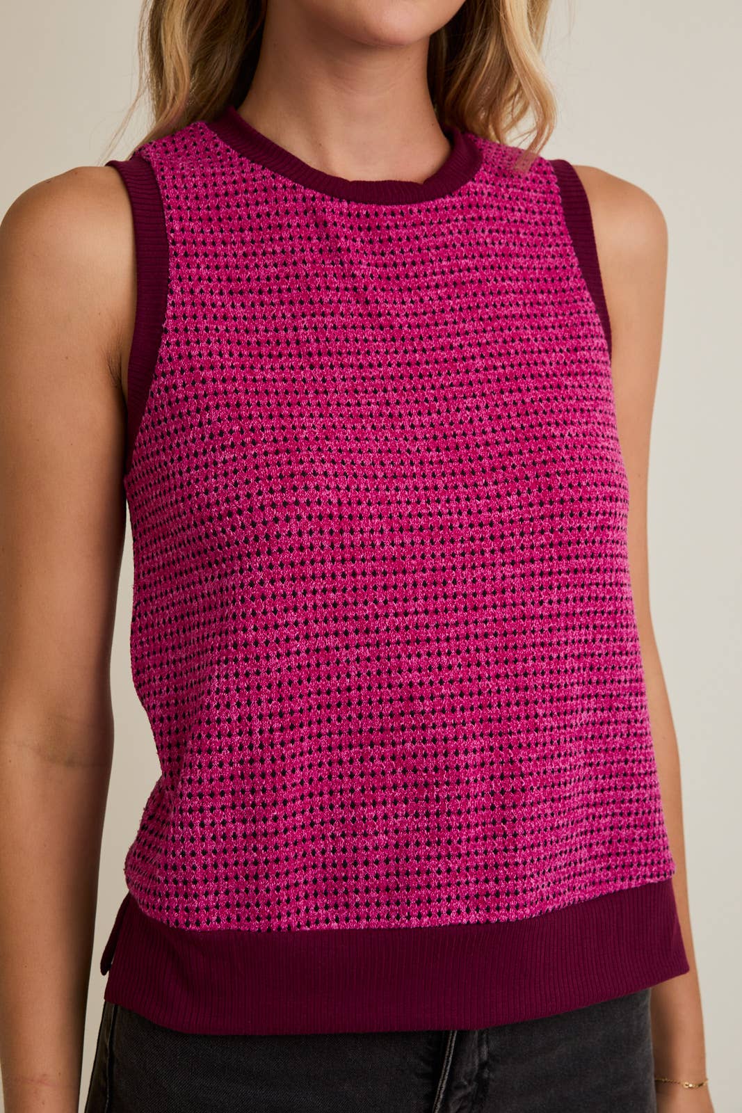 Magenta Sweater Vest