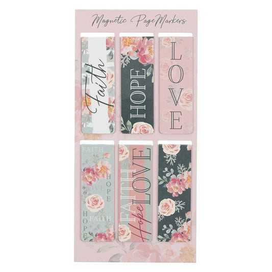 Magnetic Bookmarks | Faith, Hope, Love