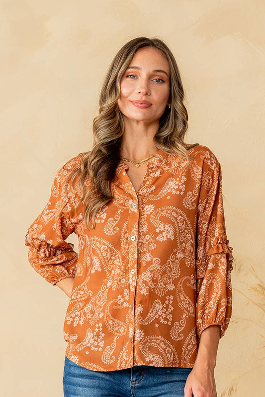 Paisley Print Blouse