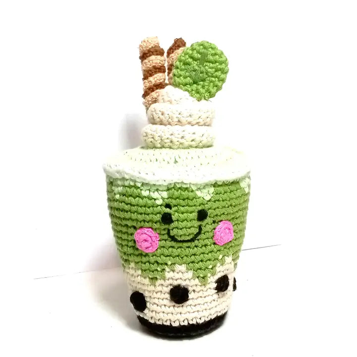 Friendly Plush Matcha Latte | Green Tea Rattle
