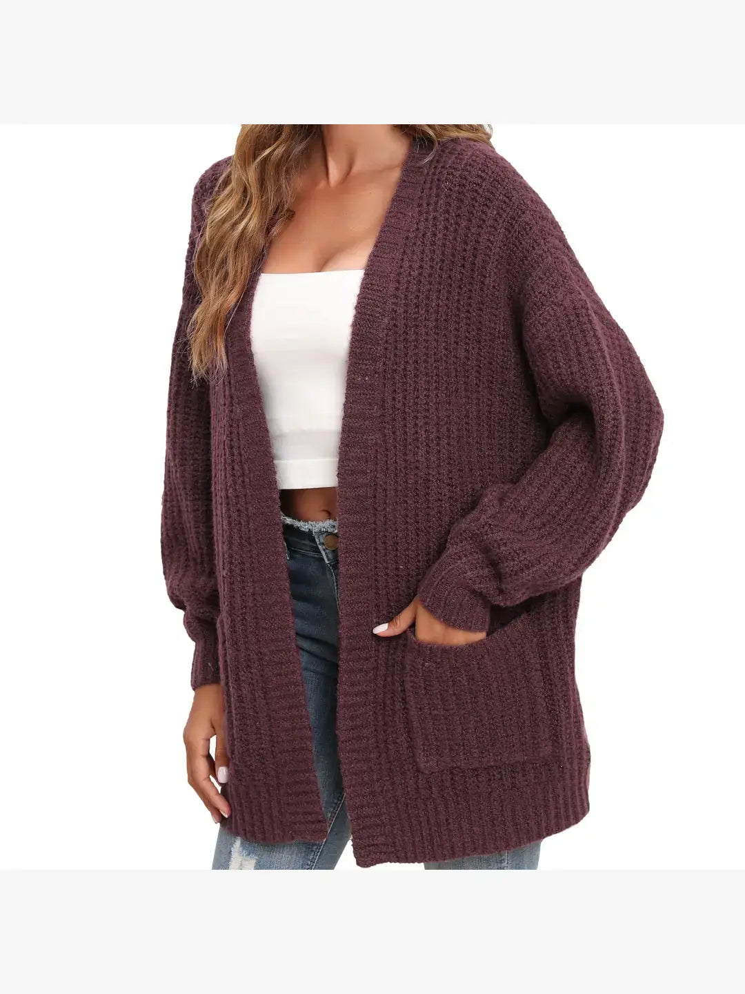 Oversized Cable Knit Cardigan