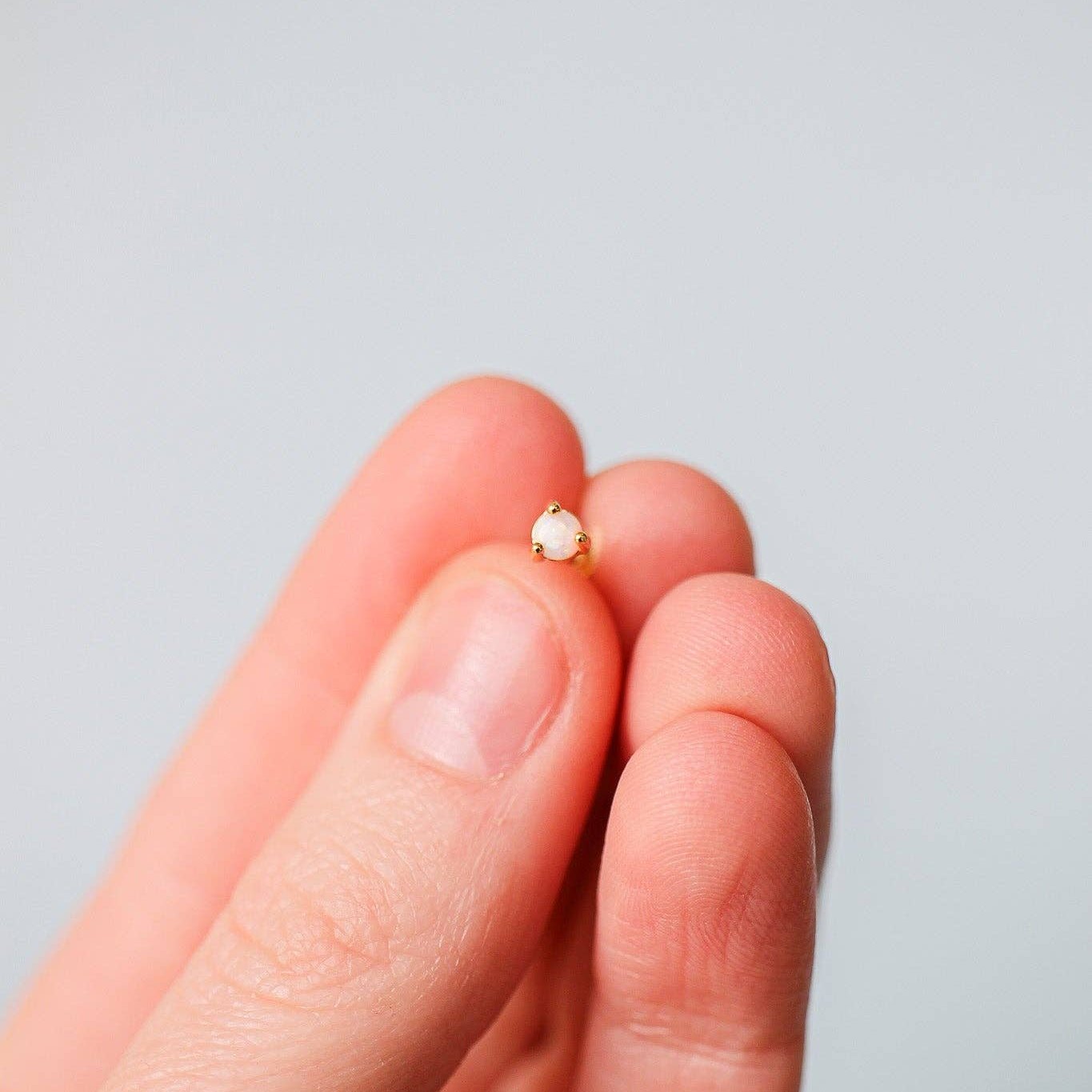 Opal Gem Flat Back Stud