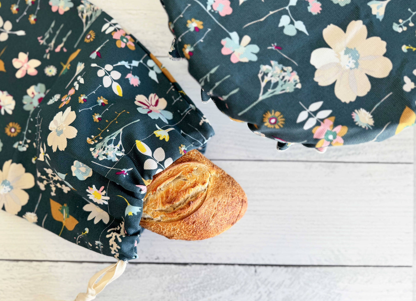 Bread Bag & Bowl Cover | Midnight Garden