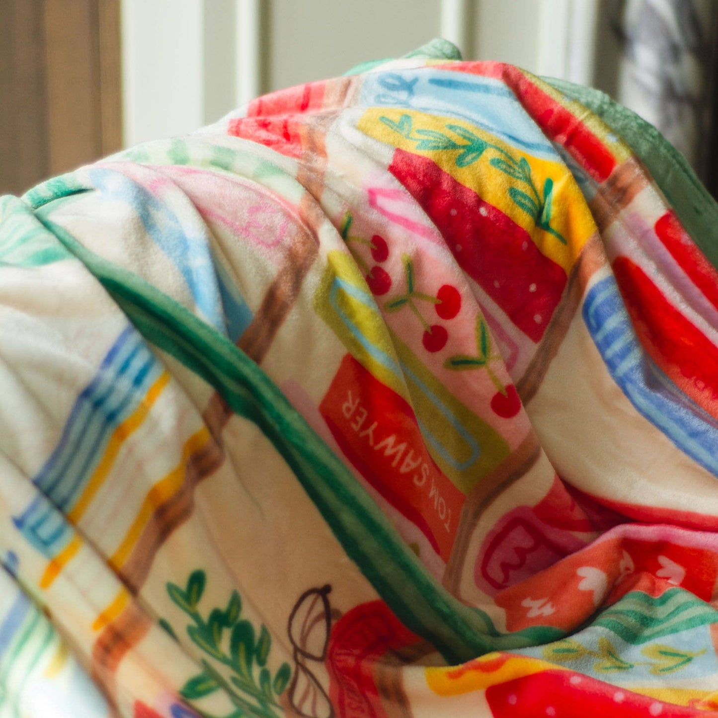 The Book Nook Fleece Throw Blanket