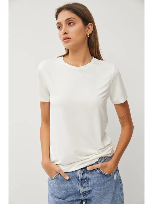 Bamboo Short Sleeve Tee | Off-White