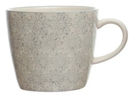 Hand-Stamped Stoneware Mug