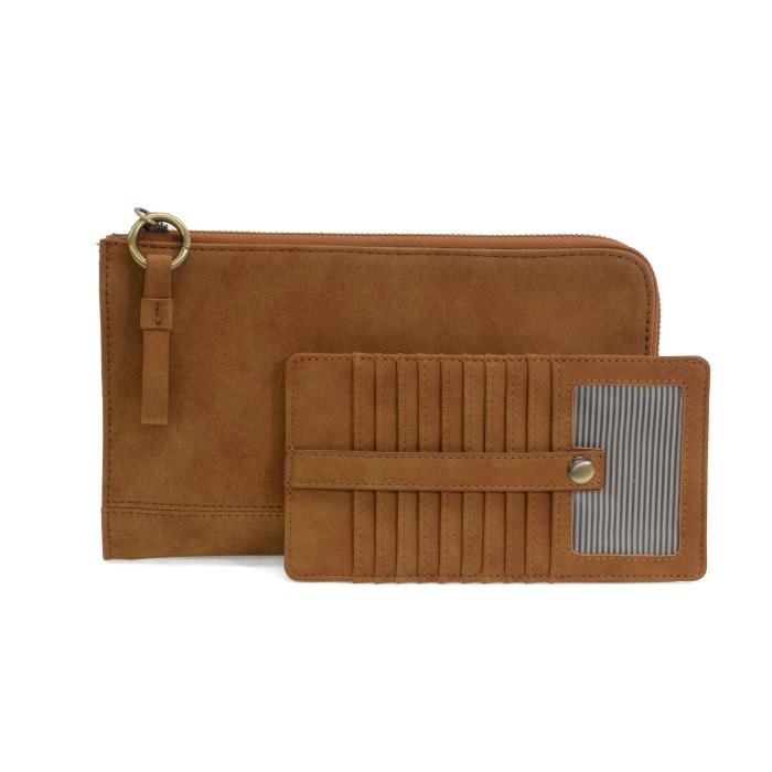 Faux Suede Karina Convertible Wristlet & Wallet