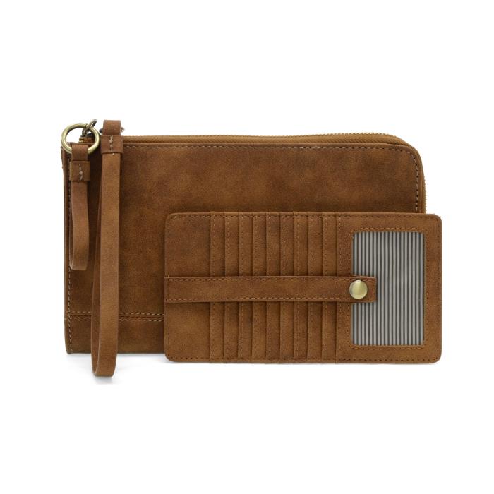 Faux Suede Karina Convertible Wristlet & Wallet