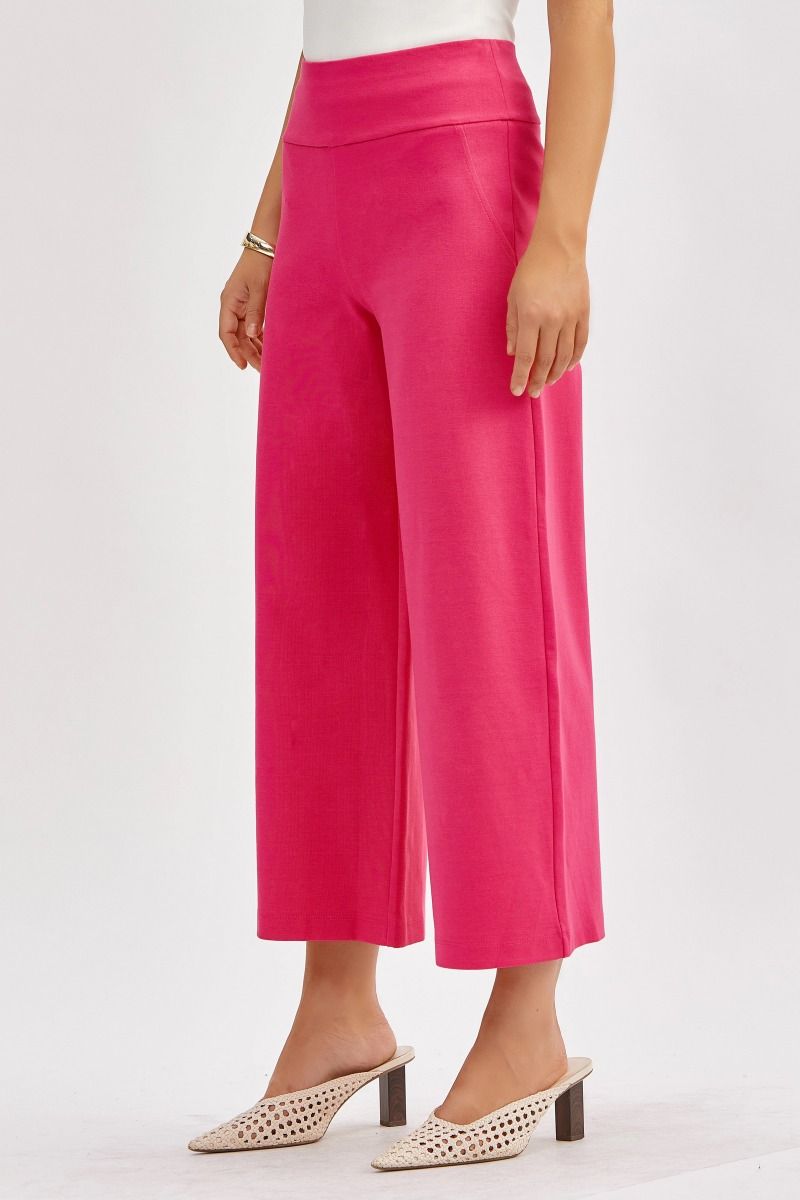 Magic Wide Cropped Pants | Pink Sapphire