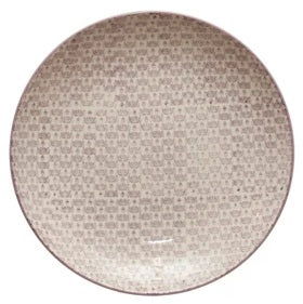 Hand-Stamped Stoneware Plate