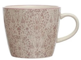 Hand-Stamped Stoneware Mug