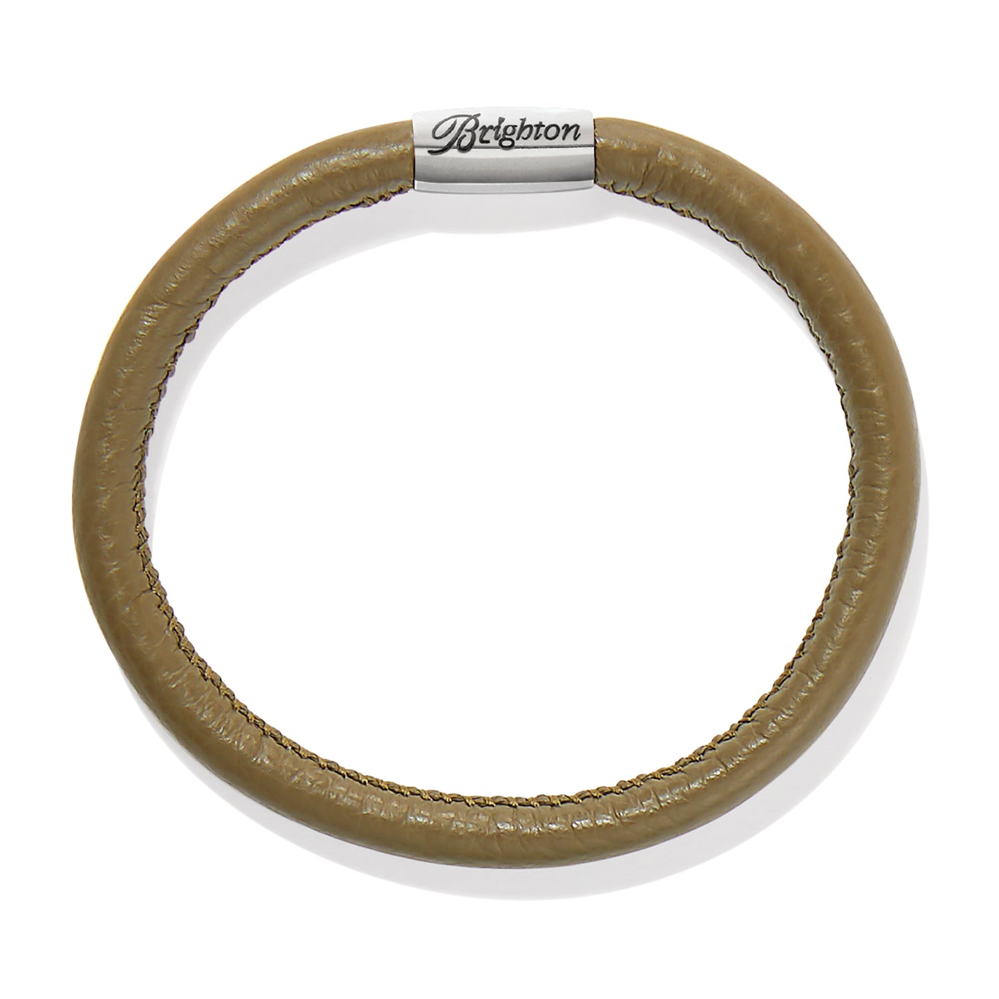 Woodstock Single Leather Bracelet | Olive M/L