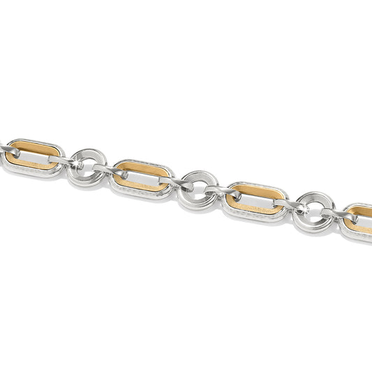 Medici Two Tone Link Bracelet