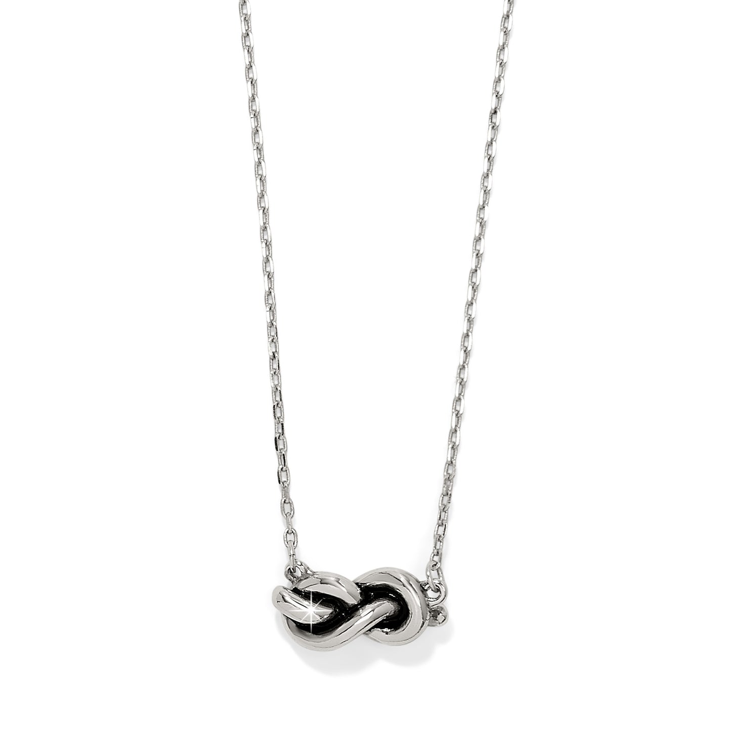 Interlok Single Knot Petite Necklace | Silver