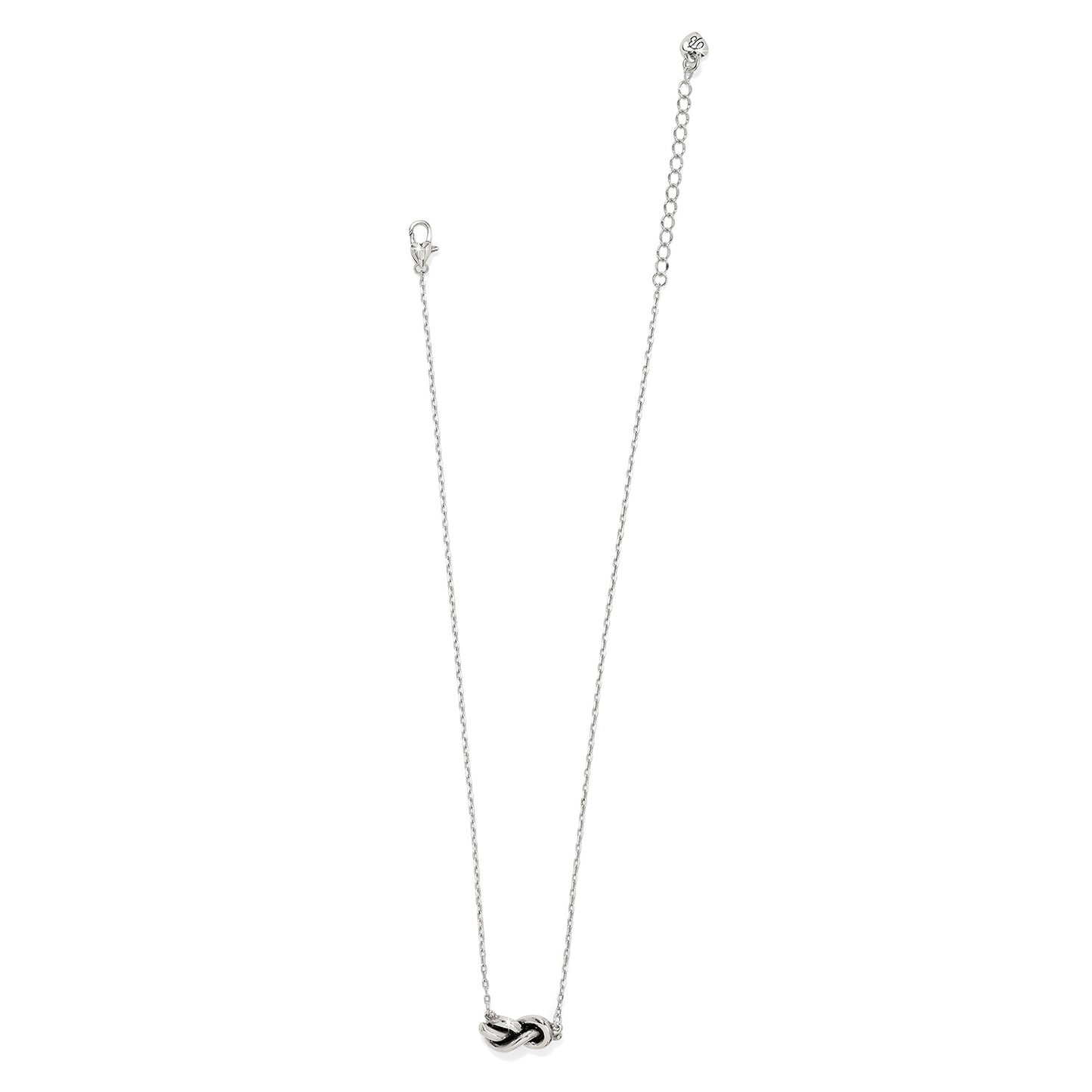 Interlok Single Knot Petite Necklace | Silver
