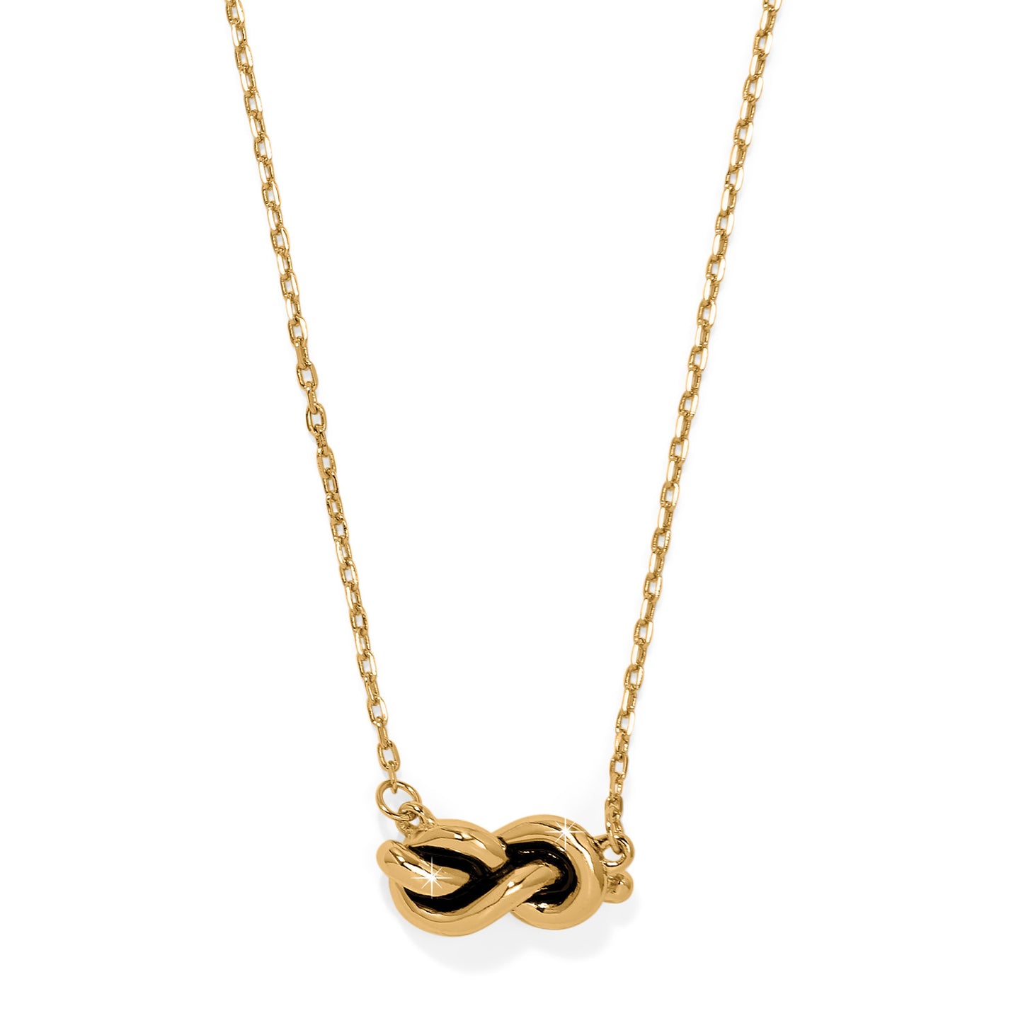 Interlok Single Knot Petite Necklace | Gold