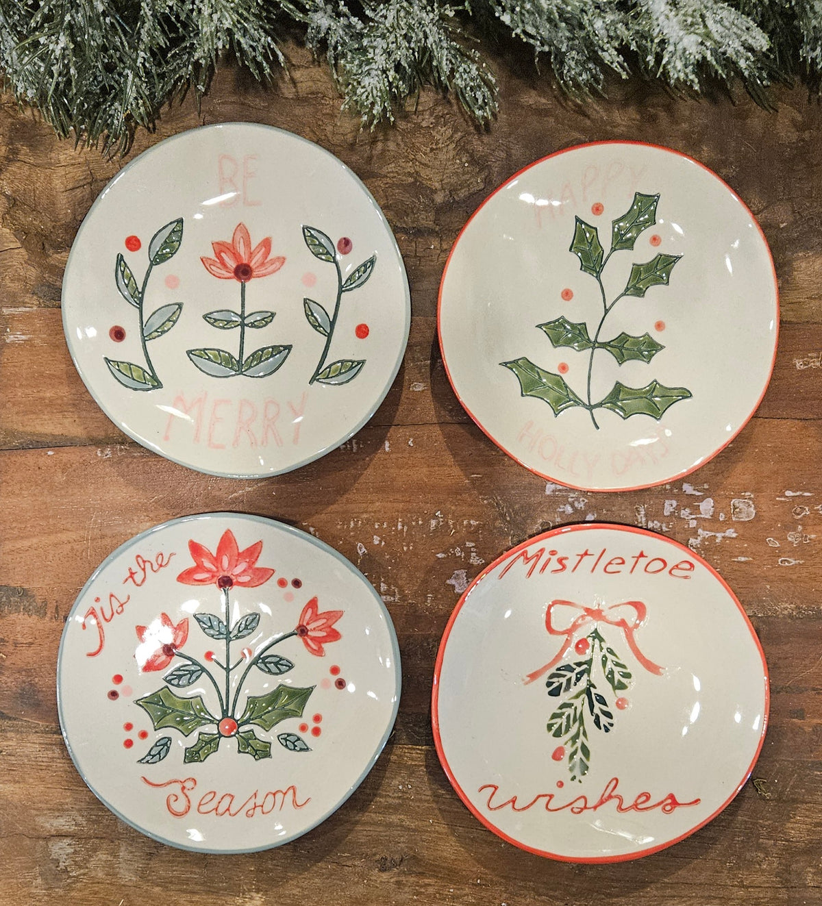 Stoneware Holiday Plate