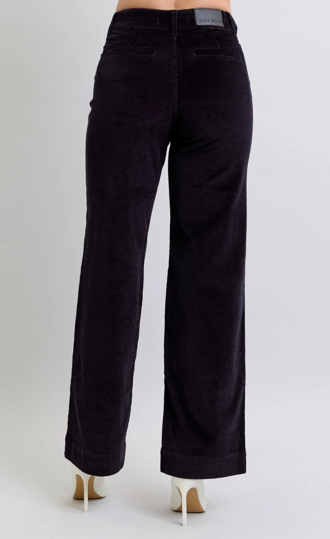 High Waist | Wide Leg | Corduroy Black