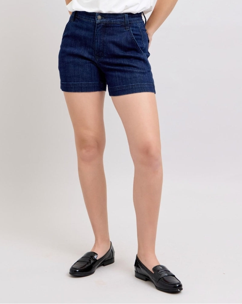 High Waist | Denim Trouser Shorts